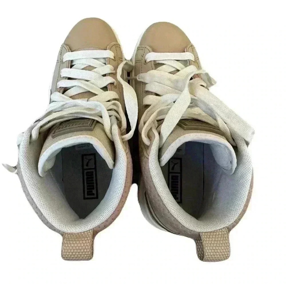 Women's NWOT Fenty PUMA Mayze Mid Safari Casual Shoes Sneakers Beige Size 6 - Picture 4 of 8